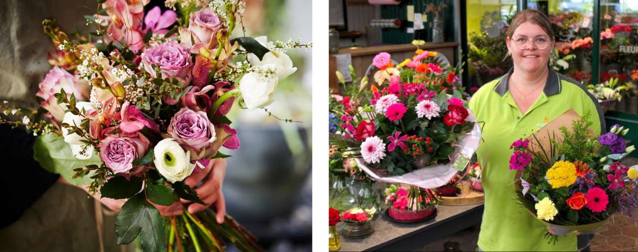 Bloemist nabij Leiden met boeketten en bloemen bij Tuincentrum De Mooij
