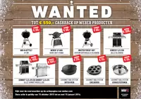 Cash back actie van Weber