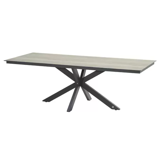 HPL tafelblad 220 x 95 cm. teak patroon
