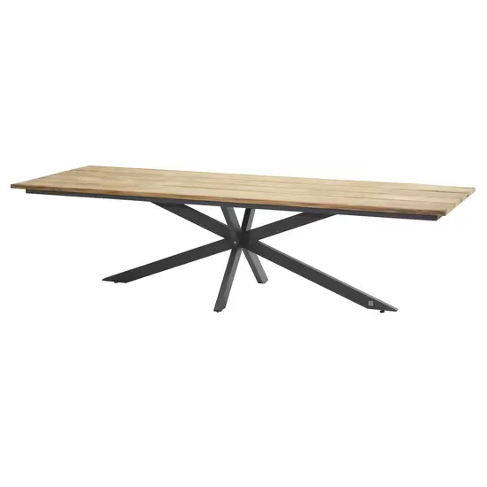 Robusto teak tafelblad 280 x 95 cm.