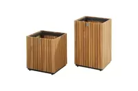 Paco plantenbak vierkant teak medium