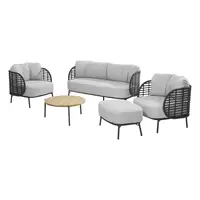 4SO Fabrice loungeset met Yoga tafel met een diameter van 73 cm