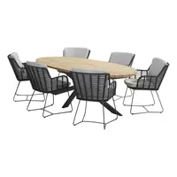 4SO Fabrice tuinset met Prado elips tafel