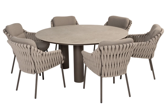 4SO Montera dining set met Arozona tafel D160 cm