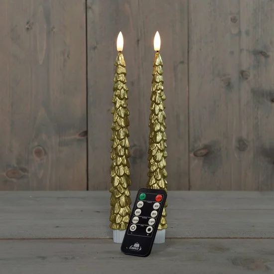 Dinerkaars kerstboom 27cm goud
