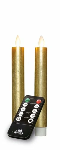 Dinerkaars oplaadbaar 18cm goud 2st