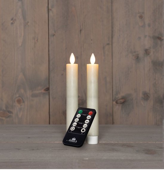 Dinerkaars oplaadbaar 18cm wit 2st