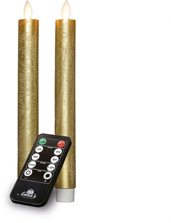 Dinerkaars oplaadbaar 23cm goud 2st