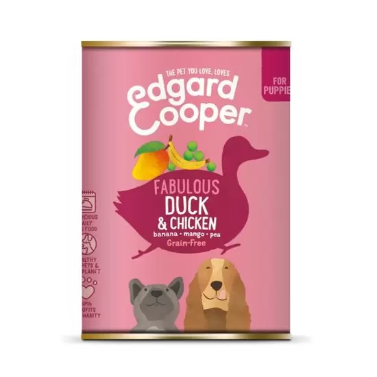 EDGARD & COOPER Hond blik pup eend 400g