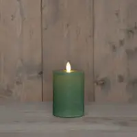 Kaars led oplaadbaar 15x7.5cm jade