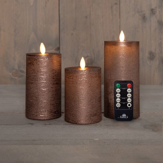 Kaars led oplaadbaar brns s3