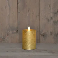 Kaars oplaadbaar 15*7.5 cm goud