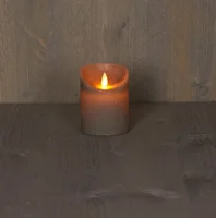 Ledkaars wax+vlam h10cm bo grs