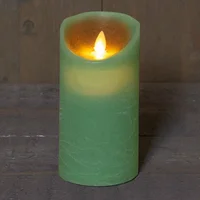 Ledkaars wax+vlam h10cm bo jade