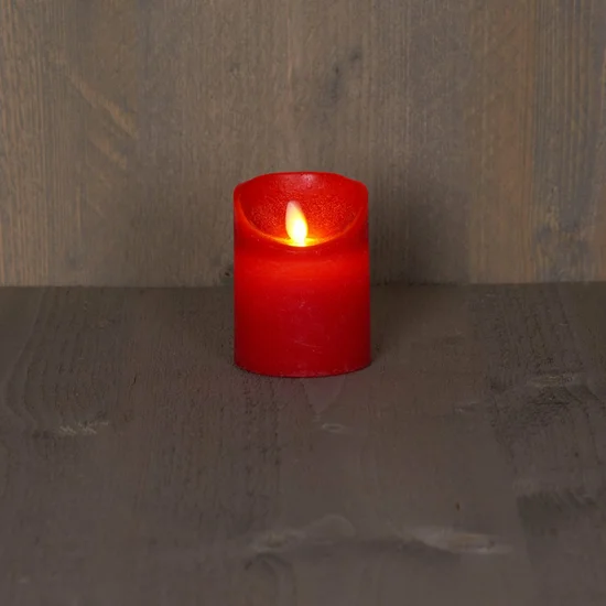 Ledkaars wax+vlam h12.5cm bo rd
