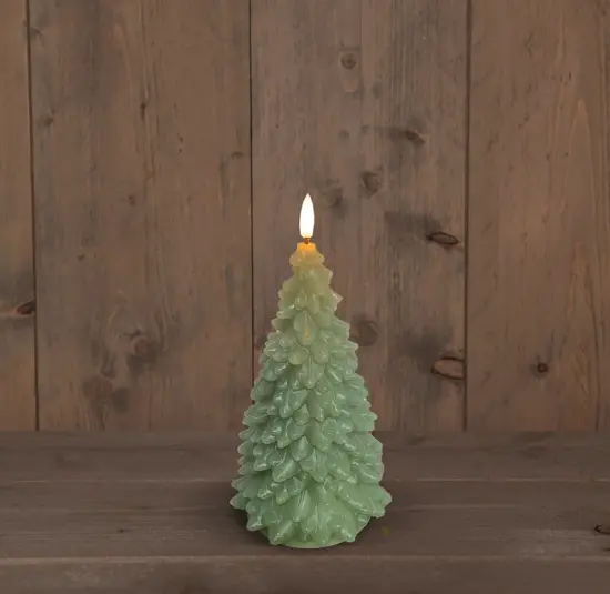 Ledkrs kerstboom 3d h15cm jade grn