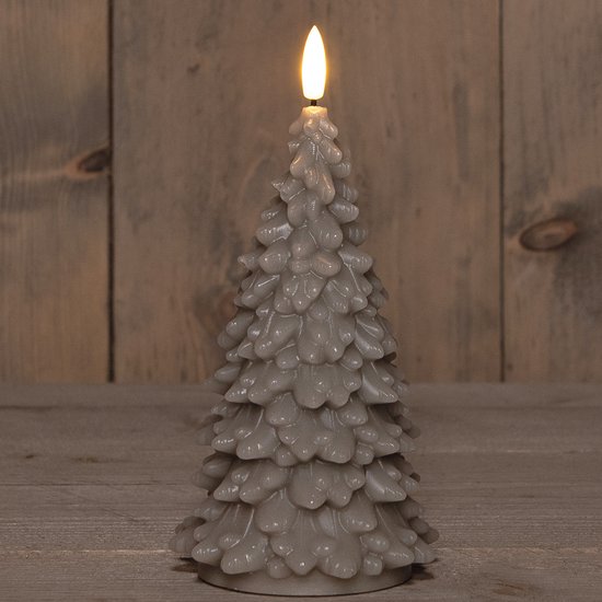 Ledkrs kerstboom 3d h20cm taupe