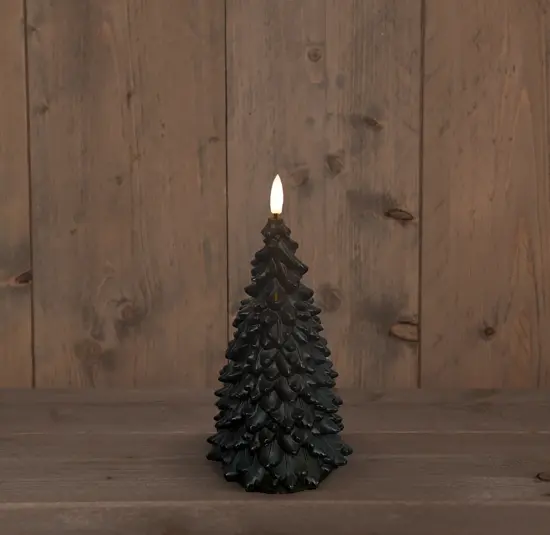 Ledkrs kerstboom 3d h20cm zwart