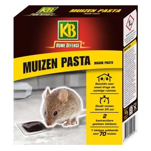 Muizen pasta alfachloralose