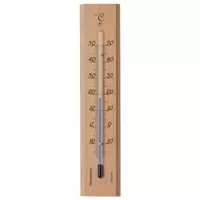 Muurthermometer hout h19cm