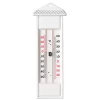 Muurthermometer min-max kunststof