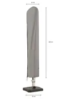 Parasolhoes l165b25/35cm grijs