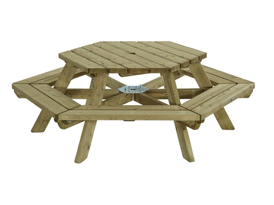 Picknicktafel Zeskant - afbeelding 1