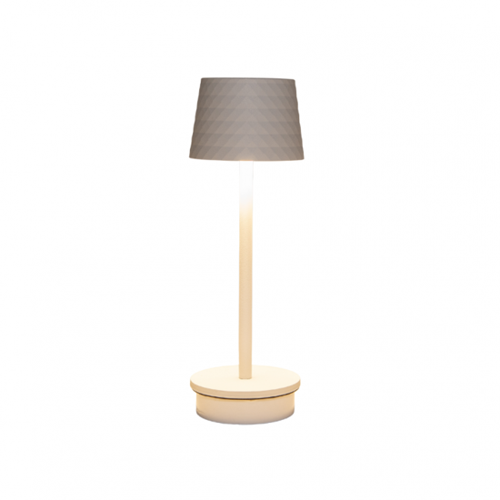 Portable lamp 22.5x8.5cm mat wit ribbel