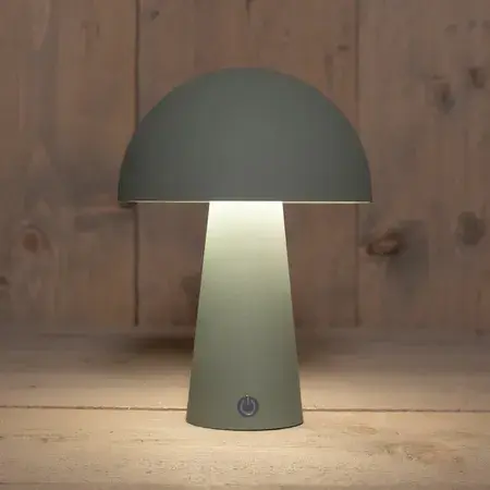 Portable lamp rond 21x15cm olijf
