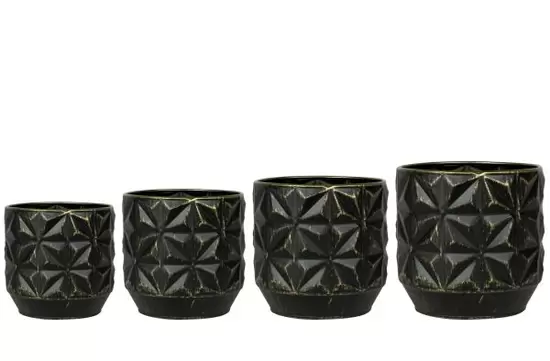 Pot linske d15h16cm zwart - afbeelding 1
