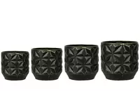 Pot linske d15h16cm zwart - afbeelding 1