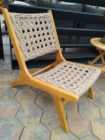 Relax chair teak met rope - afbeelding 1