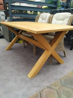 X-tafel teak 220*100 - afbeelding 1